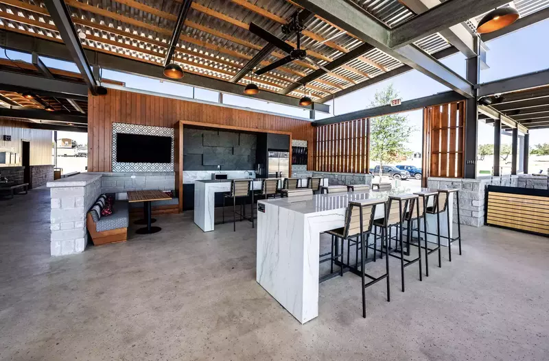 outdoor kitchen at Firefly