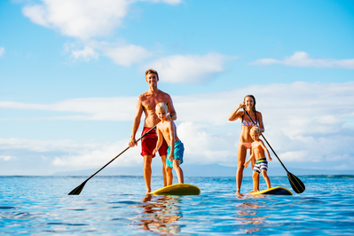 paddle boarding